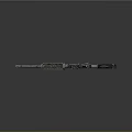 Modern Assault Rifle With Tactical Scope And Metallic Silver Black Finish