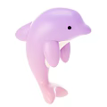 Purple Dolphin Toy Figure With Smooth Surface And Cute Appearance