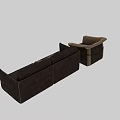 Brown Double Sofa With Pillow GAMMA Made In Italy Since 1974