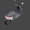 Modern White and Gray Electric Scooter with Comfortable Seat and Black Handlebar