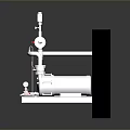 Industrial Mechanical Equipment With Metal Pipes Valves And Control Components