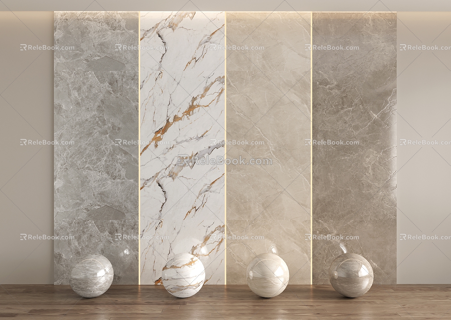 Marble Background Wall Marble Wall Panel Marble Wall Trim Panel 3d model