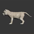 Realistic 3D Lion Cub Character Model With Detailed Fur And Expressive Face