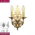 Elegant Classical Golden Wall Lamp With Double Holders 33cm Height 12.9cm Width
