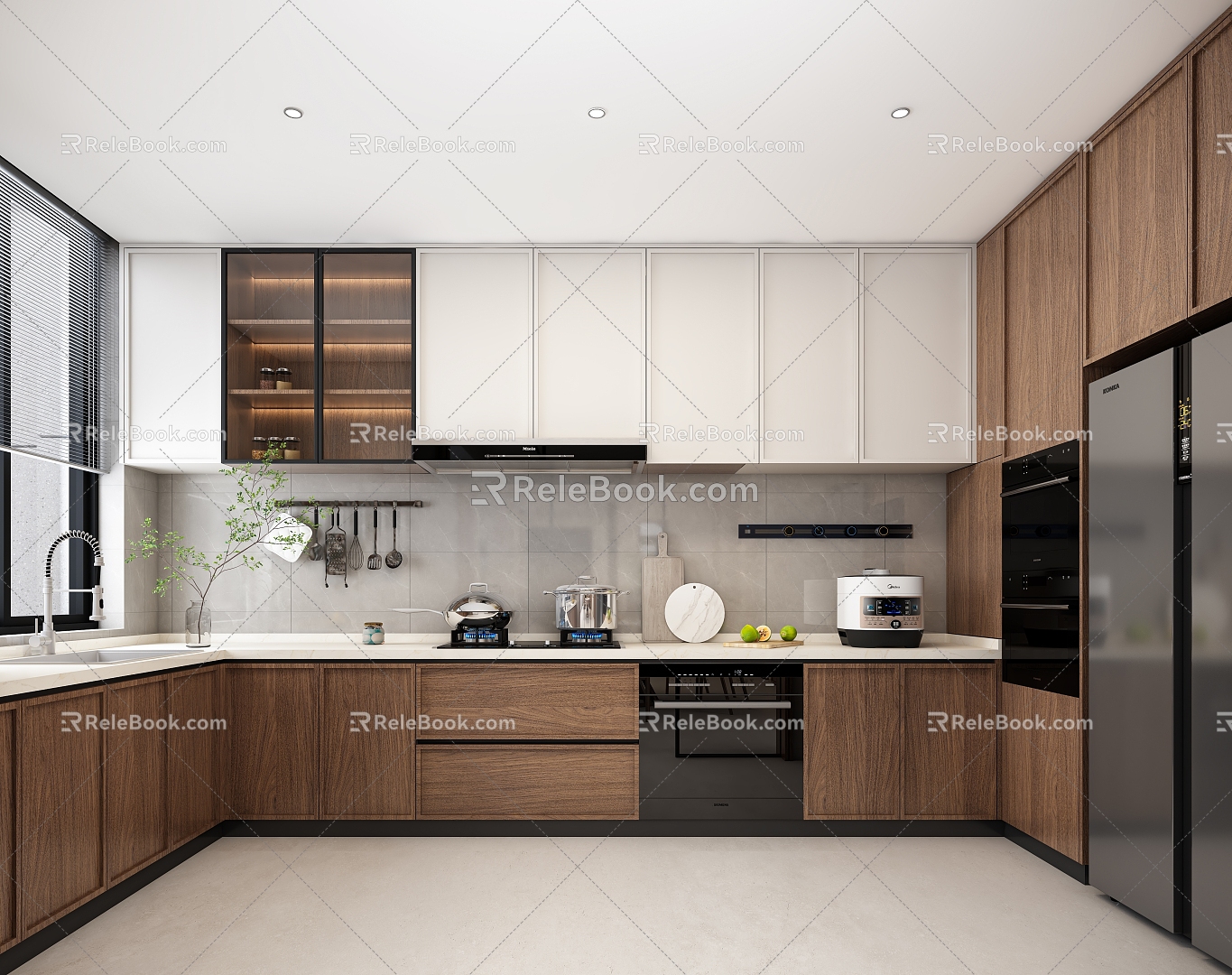 Middle Style Kitchen 3d model