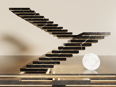 suspended stair 3d model