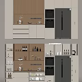 Simple Wine Cabinet 3d model