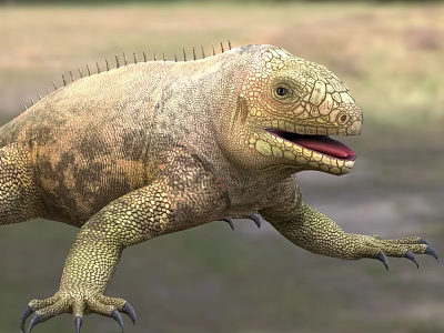 Large Reptile With Textured Skin And Sharp Claws 3d model