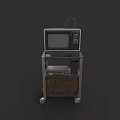 Vintage Entertainment Electronics Classic Design With Retro TV Console On Wheeled Cabinet
