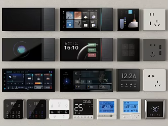 Modern Smart Panel Visual Panel Function Panel Socket 3d model