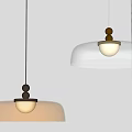 Modern Dome Shaped Pendant Lights With Brass And Transparent Glass Hanging