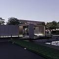 Modern Garden Landscape With Water Pond Lush Greenery And Modern Architecture