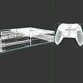 Modern Black Game Console With Wireless Controller For Home Gaming Entertainment