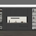 Sleek Modern Wine Cabinet Featuring Glass Door Display And Dark Gray Cabinetry