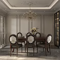 Luxurious Living and Dining Room Interior With Decorative Ceiling Crystal Chandelier Sofa And Coffee Table