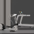 Modern Sports Equipment Including Elliptical Trainer And Treadmill In Fitness Space