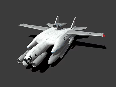 White Twin Engine Fighter Jet With Sleek Aerodynamic Military Combat Design 3d model