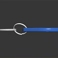 Shiny Blue Circular Jewelry Keychain Accessory With Metal Ring For Daily Use