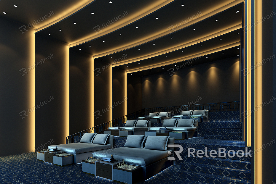 Modern Cinema Video Room Home Cinema Projector Room model