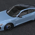 Audi Light Blue Sports Coupe With Modern Design Black Wheels And Stylish Front Headlights