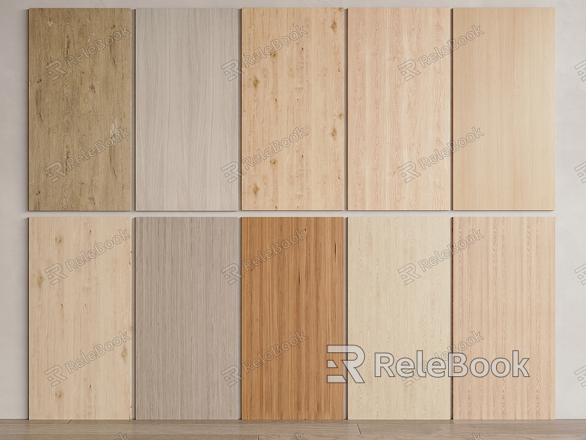 Solid wood veneer wall panel wall veneer wood veneer background wall wood board solid wood veneer model