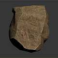 Natural Decorative Stone Block With Rough Surface And Earthy Textural Details 3d model