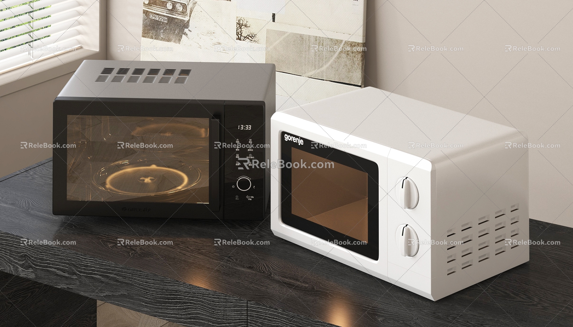 Modern microwave combination 3d model