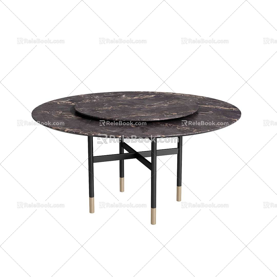 Minismal wind dining table 3d model