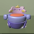 Cute Cartoon Bear Shaped Kids Chair with Pink Purple Orange and Yellow Colors