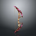 Brown Decorative Bow With Pink Accents And Golden Rings For Household Use