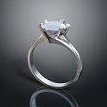 Elegant Modern Silver Fashion Ring With Clear Gemstone Stylish Design For Women Accessories