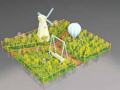 Modern Meichen Shopping Mall Rape float 3d model Modern Meichen Shopping Mall Rape float 3d model