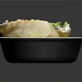Delicious Grilled Meat Wrap With Fresh Vegetables And Herbs In Paper Bowl