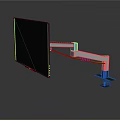 Modern Adjustable Monitor Stand With Metal Arm And Desk Mount Design
