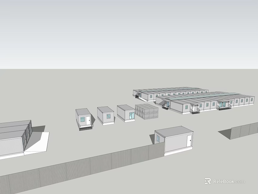 Container Building Design With Modular Structure And Multiple Units Layout 3d model