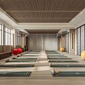 Modern Yoga Room 3d model