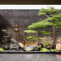 New Chinese patio courtyard sketch 3d model