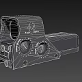 Compact Black EOTech Holographic Tactical Weapon Sight with Adjustment Knobs and Buttons 3d model