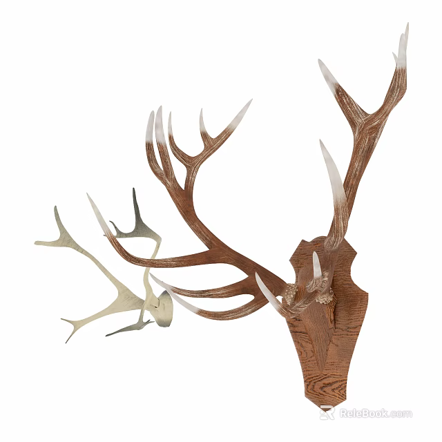 Decorative Deer Antler Animal Wall Decor For Rustic Home Living Room Decoration 3d model 