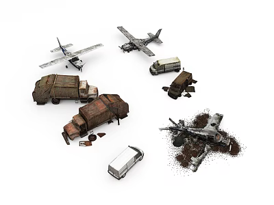 Industrial LOFT car dilapidated car 3d model