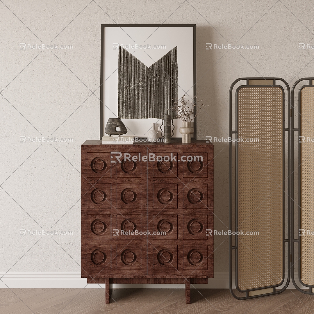 Quiet Decorative Cabinet Combination 3d model