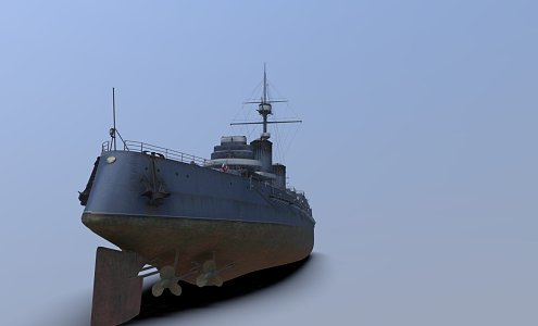 modern warship battleship destroyer 3d model