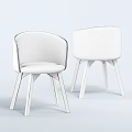 Blue Velvet Accent Chairs With Curved Backrest And Dark Wooden Legs Modern Design