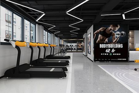 Modern Gym 3d model