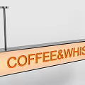 Modern Public Facility Service Area with Order Issue and Coffee Signage