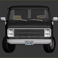 Classic Gray Cargo Van With Sleek Exterior Design And Smooth Surface 3d model