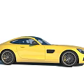 Yellow Mercedes Sports Car With Sleek Design Black Roof And Alloy Wheels