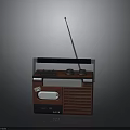 Vintage Radio With Wooden Case Antenna FM AM Tuner And Handle