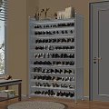 Modern White Multi Layer Shoe Cabinet With Transparent Doors For Tidy Home Entryway Shoe Storage