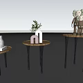Modern round several 3d model